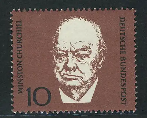 554 Sir Winston Churchill 10 Pf de bloc 4 Adenauer **