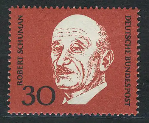 556 Robert Schuman 30 Pf aus Block 4 Adenauer **