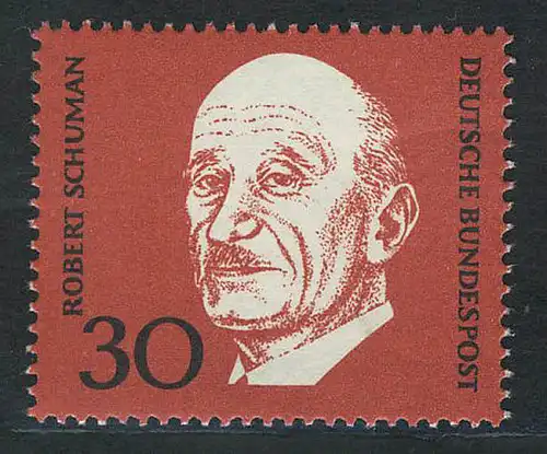 556 Robert Schuman 30 Pf du bloc 4 Adenauer **