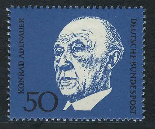 557 Konrad Adenauer 50 Pf de bloc 4 Adenauer **