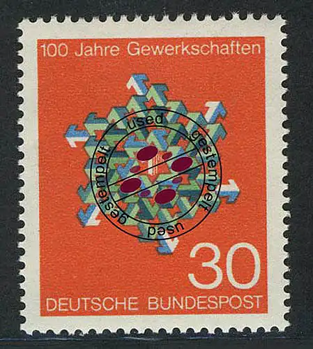 570 Gewerkschaften O gestempelt