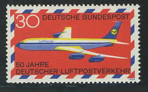 577 Luftpostverkehr 30 Pf Boeing **