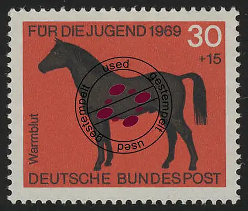 580 Jugend Pferde 30+15 Pf Warmblut O