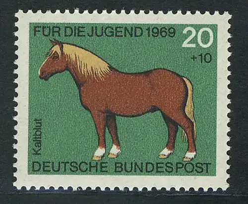 579 Jugend Pferde 20+10 Pf Kaltblut **