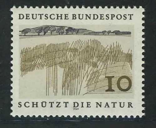 591 Naturschutzjahr 10 Pf Seeniederung, postfrisch **
