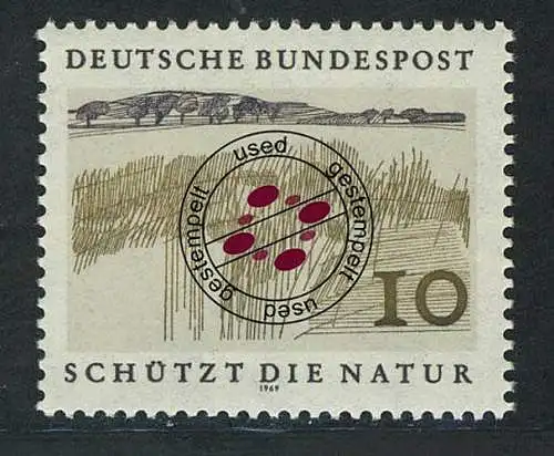 591 Naturschutzjahr 10 Pf Seeniederung O