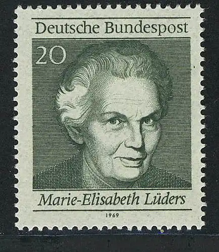 597 aus Block 5 Frauenwahlrecht 20 Pf Marie Lüders **