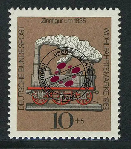 604 Wohlfahrt Zinnfiguren 10+5 Pf Eisenbahn O