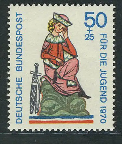 615 Jugend Minnesänger 50+25 Pf von der Vogelweide **