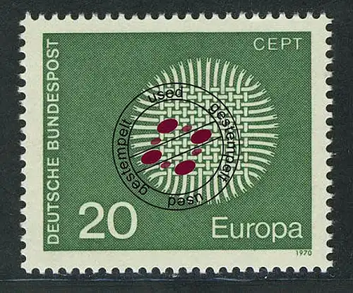 620 Europe 20 Pf Symbol solaire O Tamponné