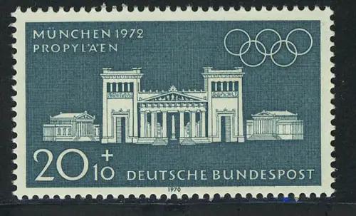 625 Olympische Sommerspiele 20+10 Pf Propyläen, postfrisch **