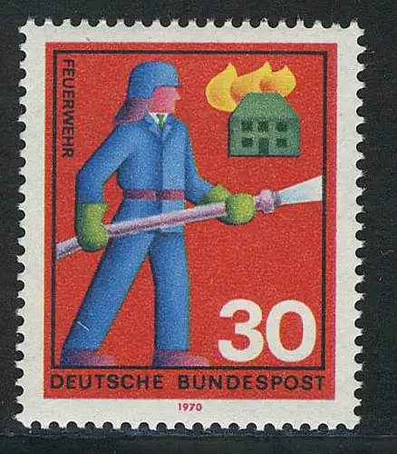 632 Hilfsdienste 30 Pf Feuerwehr, postfrisch **
