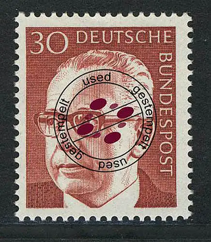 638 Gustav Heinemann 30 Pf O