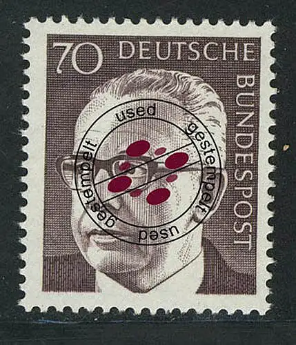 641 Gustav Heinemann 70 Pf O