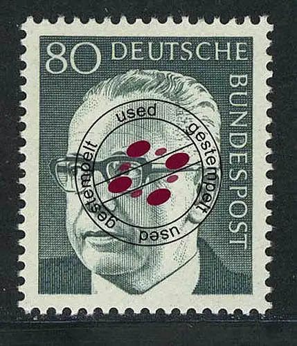 642 Gustav Heinemann 80 Pf O