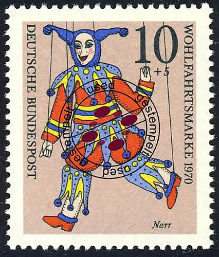 650 Wohlfahrt Marionetten 10+5 Pf Narr O