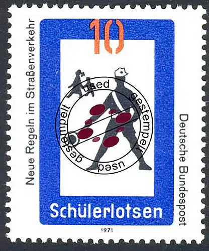 665 Straßenverkehr  10 Pf Schülerlotse O gestempelt