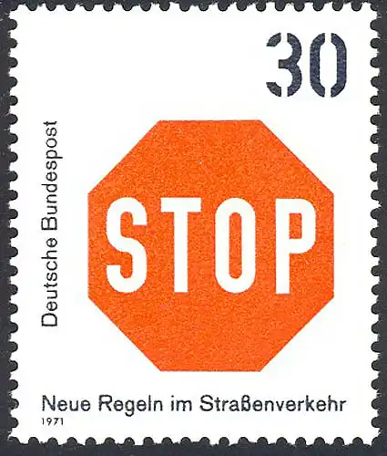 667 Straßenverkehr 30 Pf Halt **