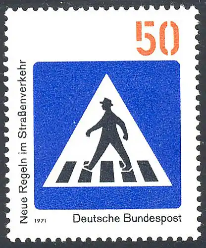 668 Straßenverkehr 50 Pf Fußgängerüberweg **