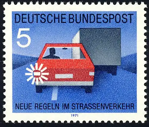 670 Straßenverkehr 5 Pf Fahrtrichtungsanzeiger **