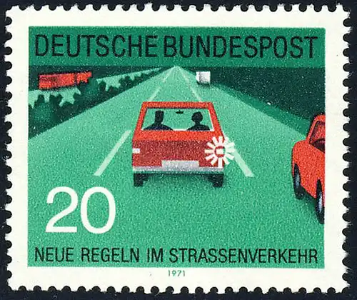 672 Straßenverkehr 20 Pf Fahrbahnwechsel **