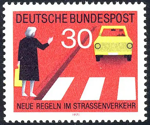 673 Straßenverkehr 30 Pf Fußgänger **