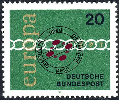 675 Europe 20 Pf Chaîne O