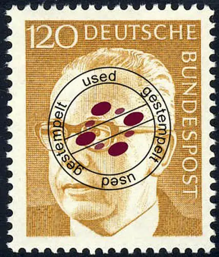 691 Gustav Heinemann 120 Pf, gestempelt O