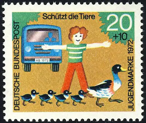 711 Jugend Tierschutz 20+10 Pf Enten **