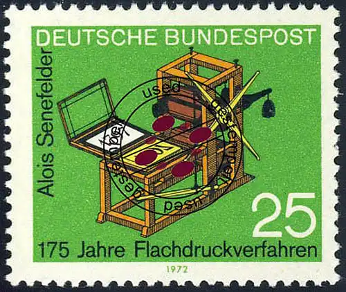 715 Flachdruckverfahren O gestempelt