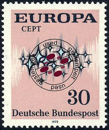 717 Europe 30 Pf Symbol O Tamponné