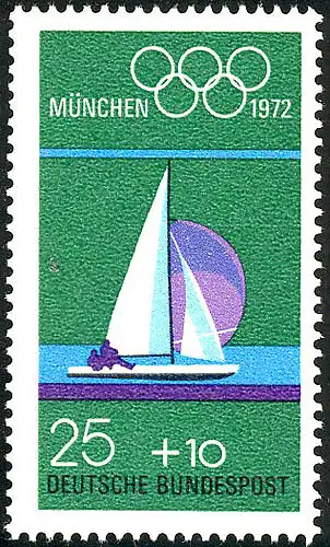 720 Olympische Sommerspiele 25+10 Pf Segeln **