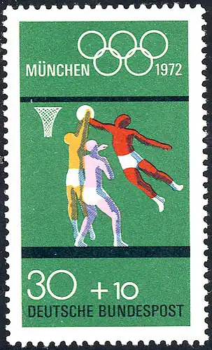 735 Olympische Sommerspiele München 30+10 Pf Basketball **