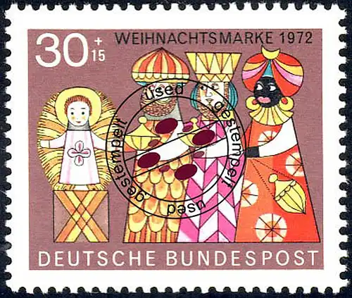 749 Weihnachten 30+15 Pf O gestempelt