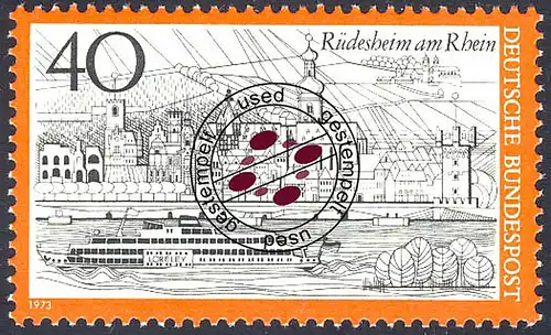 762 Fremdenverkehr Rüdesheim 40 Pf O