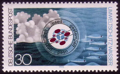 775 Umweltschutz 30 Pf Wasserhaushalt O gestempelt