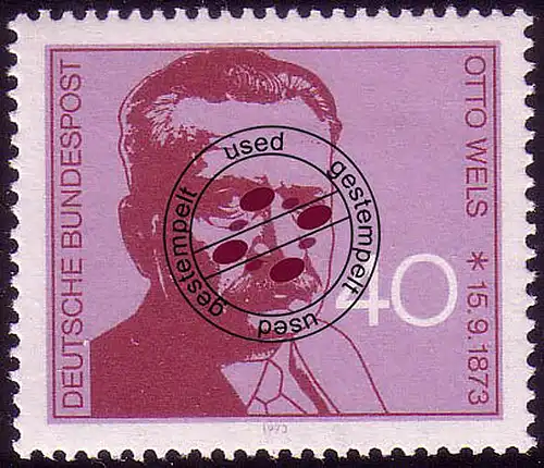 780 Otto Wels O gestempelt