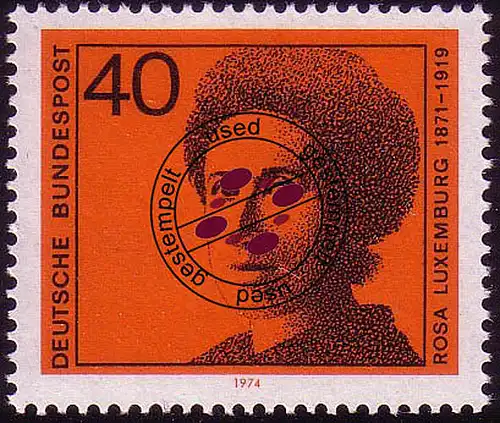 794 Deutsche Frauen 40 Pf Rosa Luxemburg O gestempelt