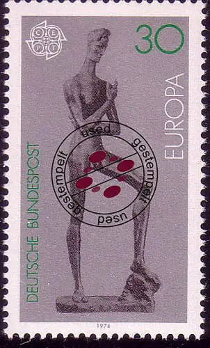 804 Europa 30 Pf Skulpturen O gestempelt