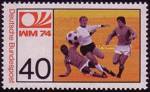 812 Fußballweltmeisterschaft 40 Pf ** postfrisch