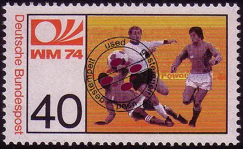 812 Fußballweltmeisterschaft 40 Pf O gestempelt