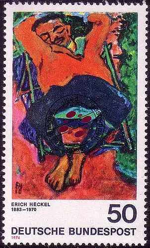817 Expressionismus 50 Pf Heckel O gestempelt