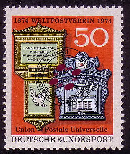 825 Weltpostverein O gestempelt