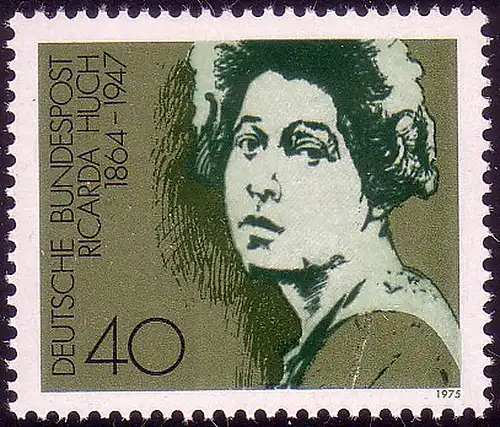 827 Femmes allemandes 40 Pf Ricarda Huch ** frais de port