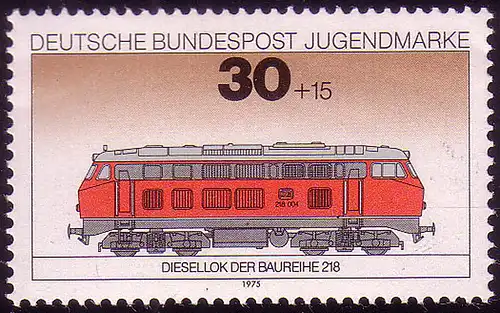 836 Jugend Lokomotiven 30+15 Pf ** postfrisch