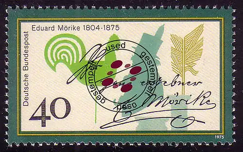 842 Eduard Mörike O gestempelt