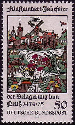 843 Belagerung Neuss O gestempelt