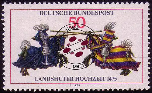 844 Fürstenhochzeit Landshut O gestempelt