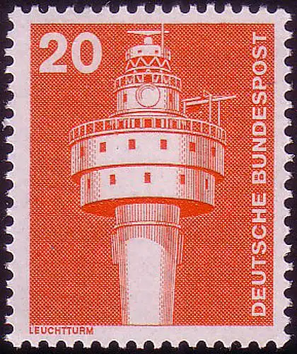 848 Industrie et technologie 20 Pf phare ** post-fraîchissement