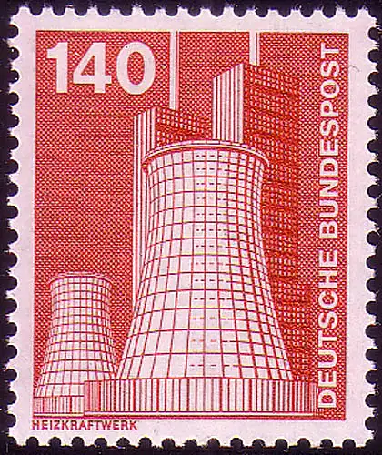 856 Industrie und Technik 140 Pf Heizkraftwerk, ALTE Fluo, postfrisch **